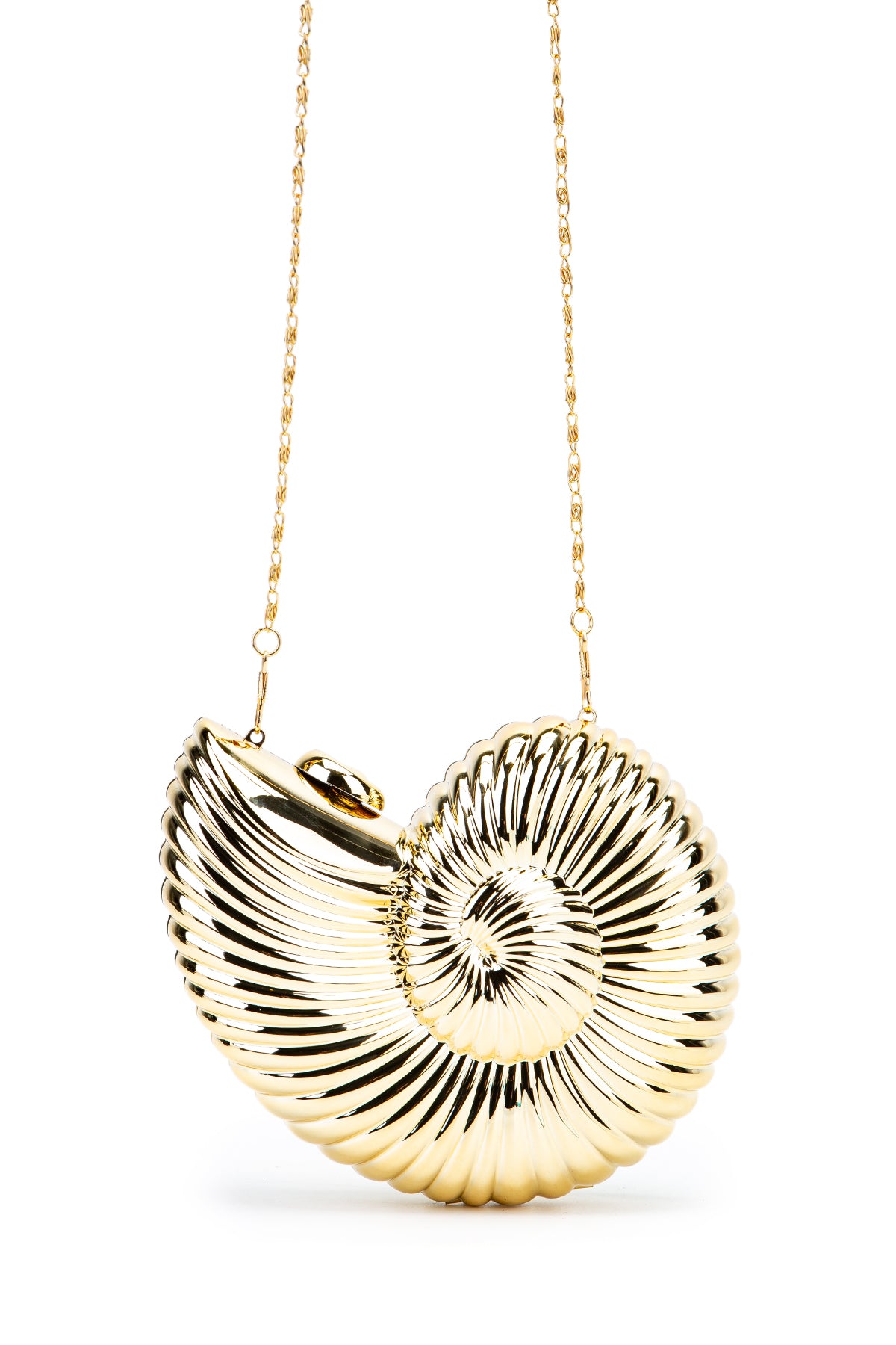 Spiral Model Kadın Abiye Çanta Sarmal Gold