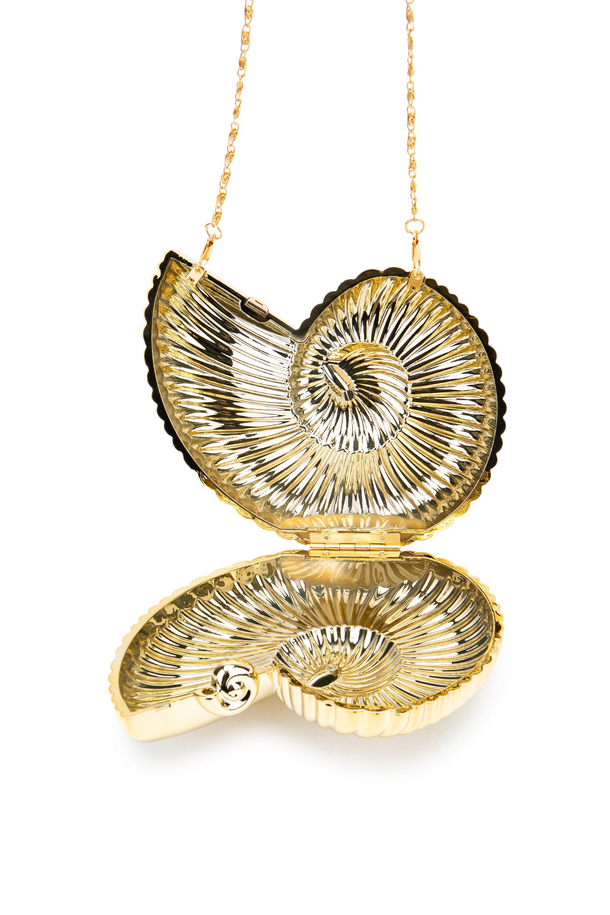 Spiral Model Kadın Abiye Çanta Sarmal Gold