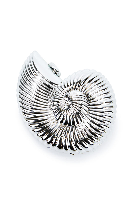 Spiral Model Kadın Abiye Çanta Sarmal Gümüş