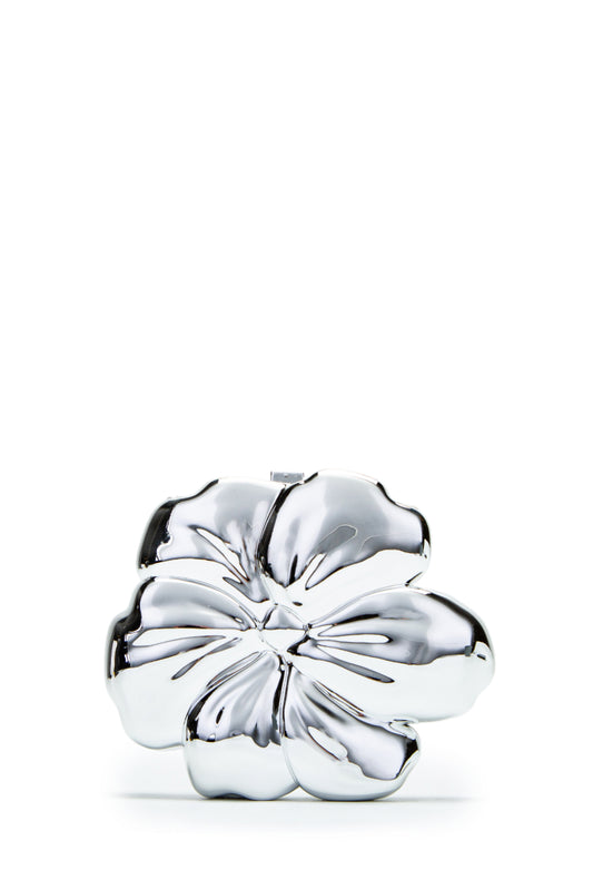 Çiçek Model Kadın Abiye Çanta Gambiya Gümüş