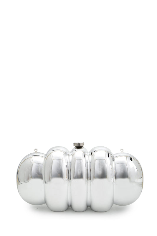 Modern Tasarım Ayna Yüzeyli Clutch Kadın Abiye Çanta Mack Gümüş