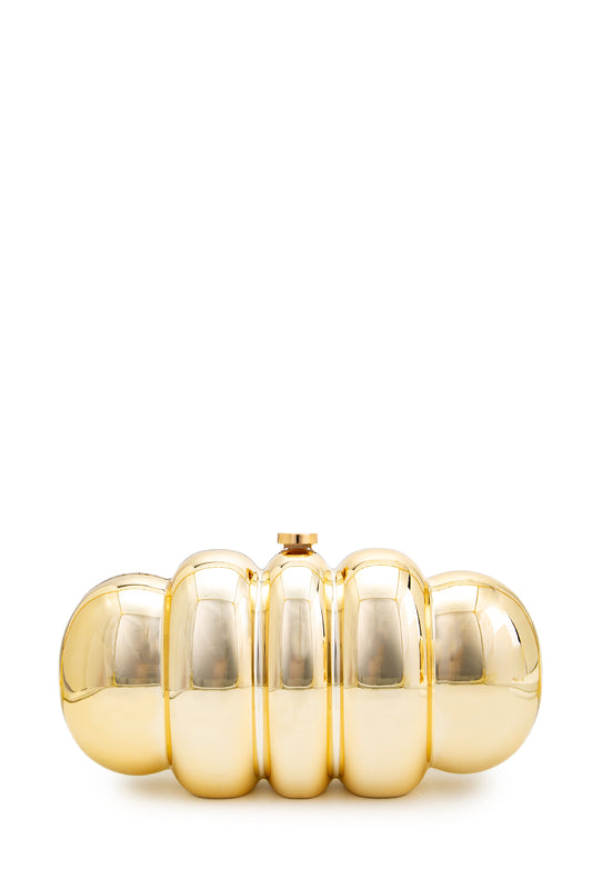 Modern Tasarım Ayna Yüzeyli Clutch Kadın Abiye Çanta Mack Gold