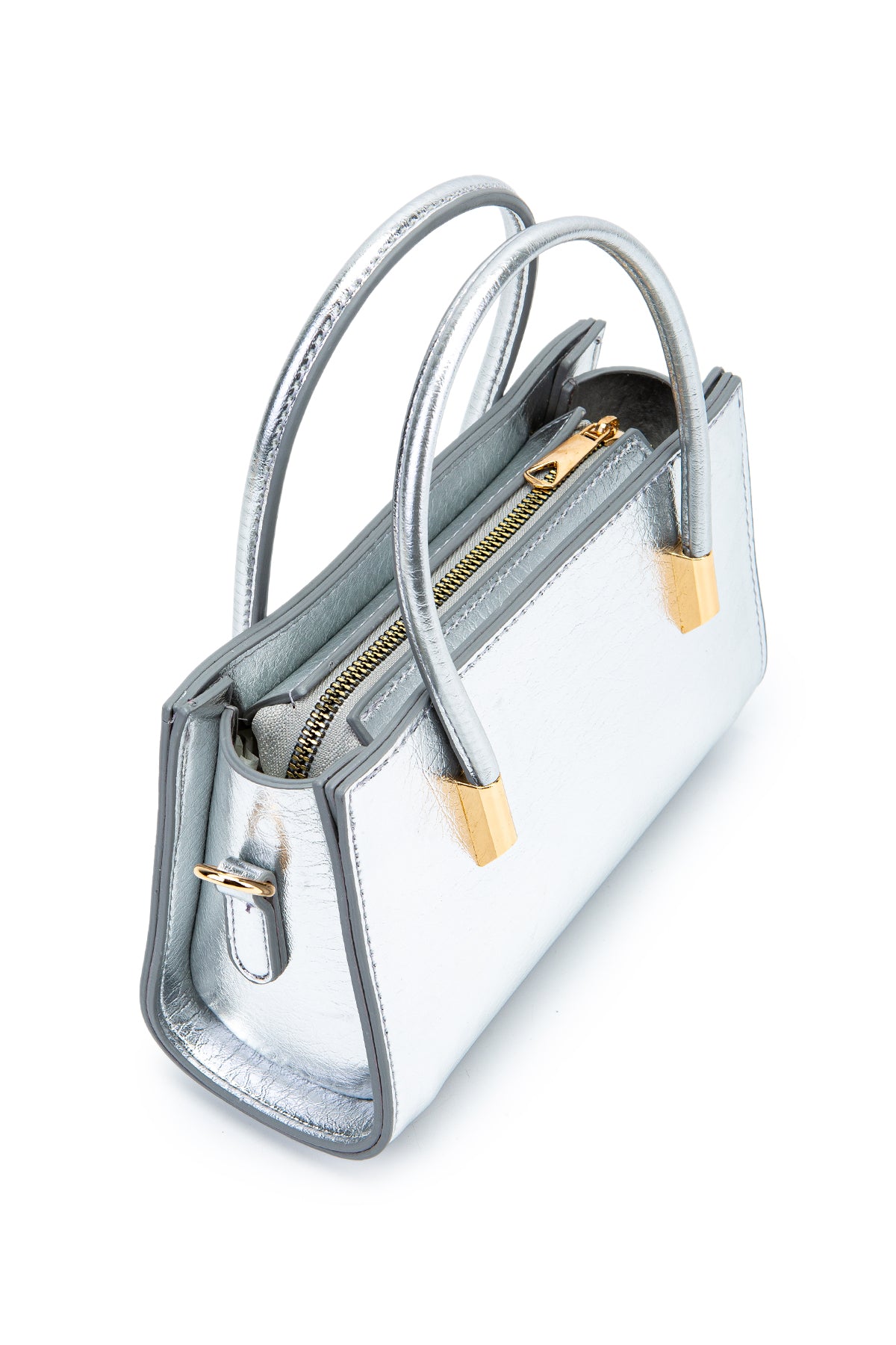 Gold Detay Sabit Askılı Kadın Çapraz Çanta Siena Gümüş