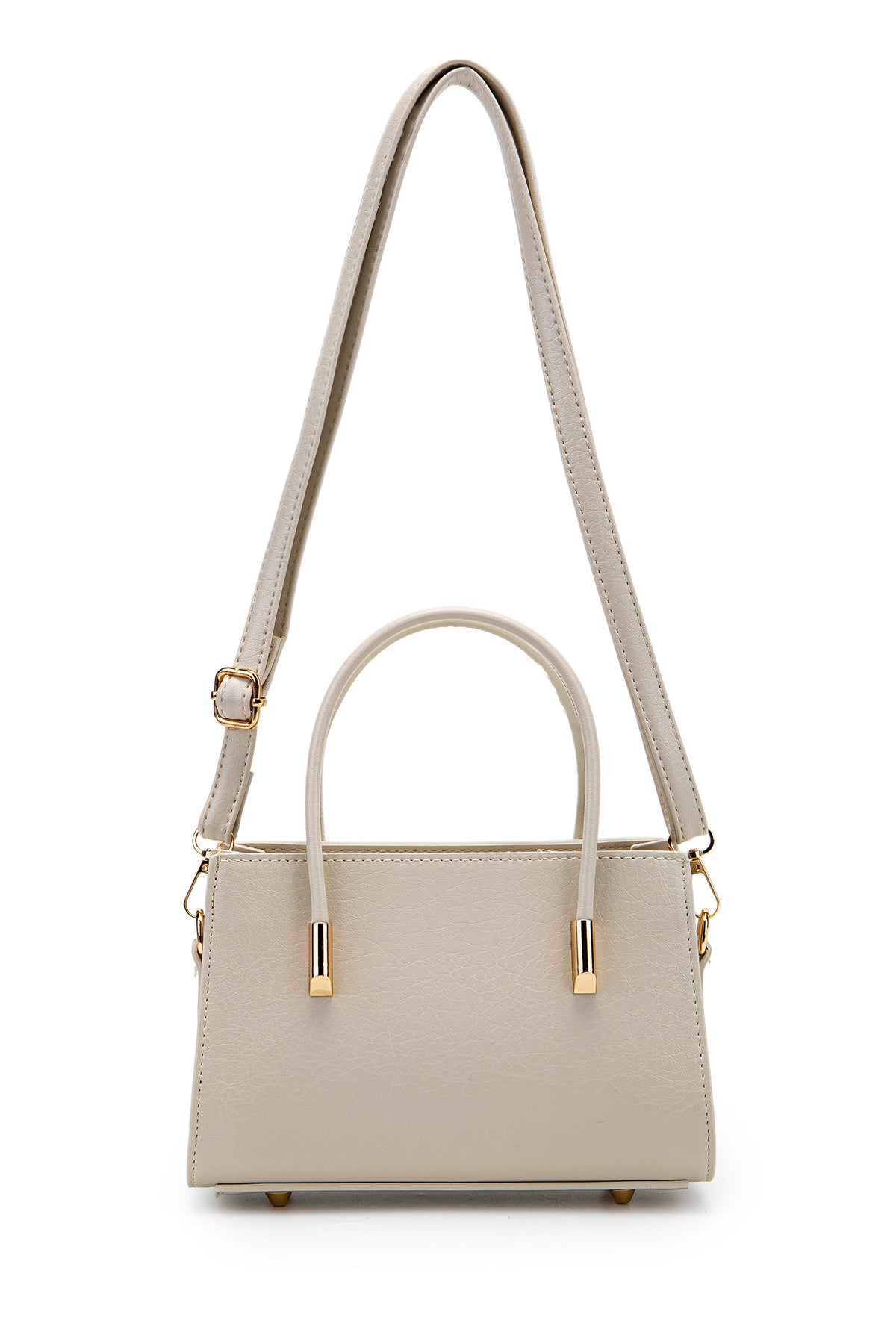 Gold Detay Sabit Askılı Kadın Çapraz Çanta Siena Krem