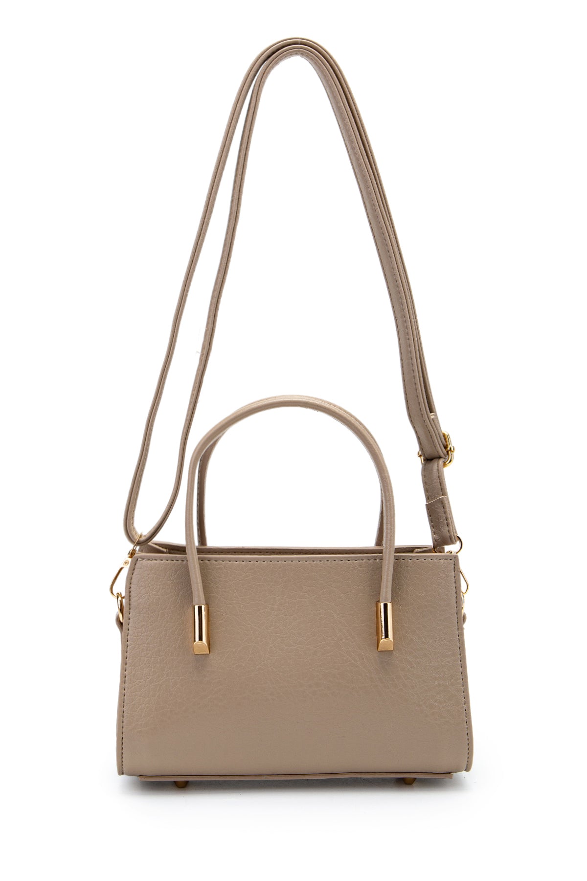 Gold Detay Sabit Askılı Kadın Çapraz Çanta Siena Vizon