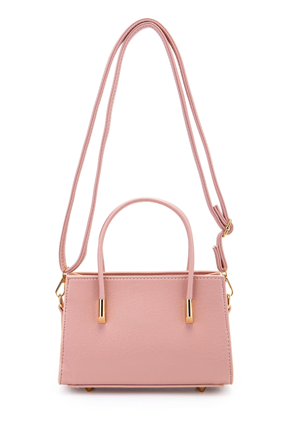 Gold Detay Sabit Askılı Kadın Çapraz Çanta Siena Pudra