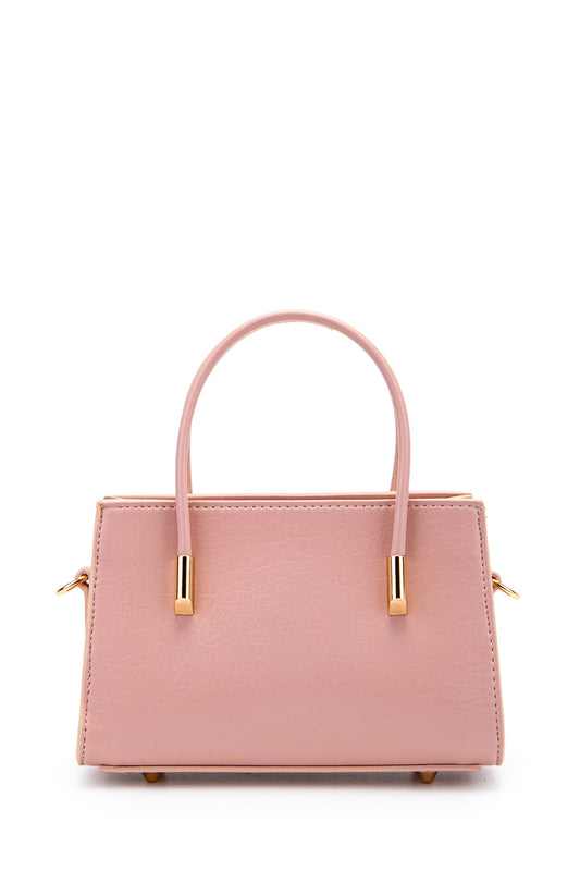 Gold Detay Sabit Askılı Kadın Çapraz Çanta Siena Pudra