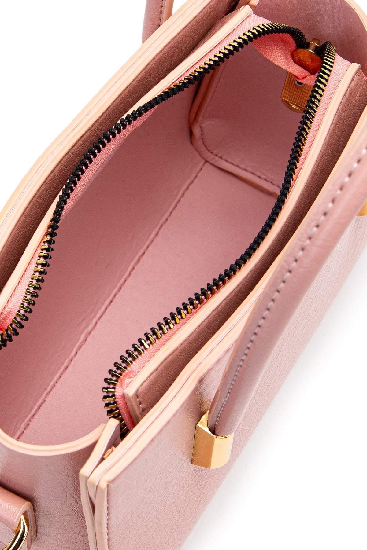 Gold Detay Sabit Askılı Kadın Çapraz Çanta Siena Pudra