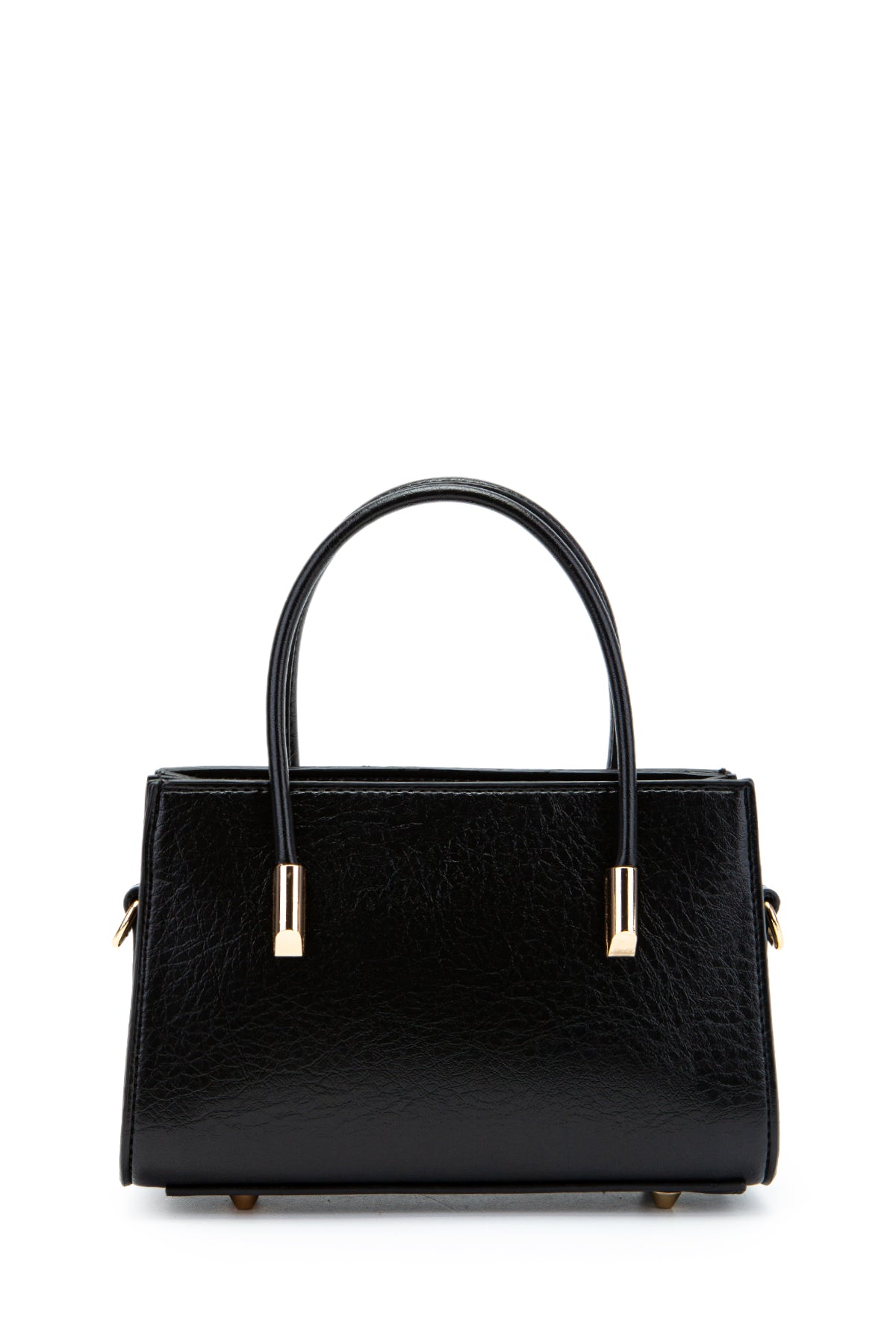 Gold Detay Sabit Askılı Kadın Çapraz Çanta Siena Düz Siyah