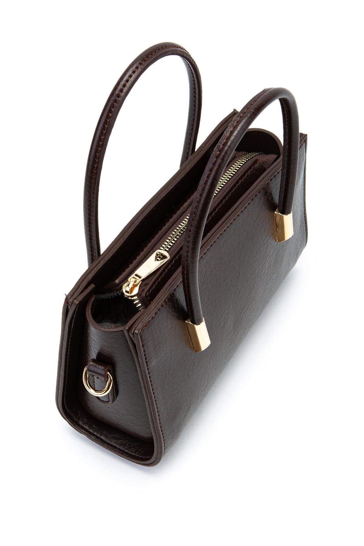 Gold Detay Sabit Askılı Kadın Çapraz Çanta Siena Kahverengi