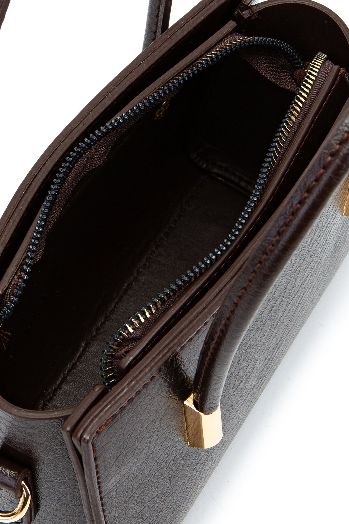 Gold Detay Sabit Askılı Kadın Çapraz Çanta Siena Kahverengi