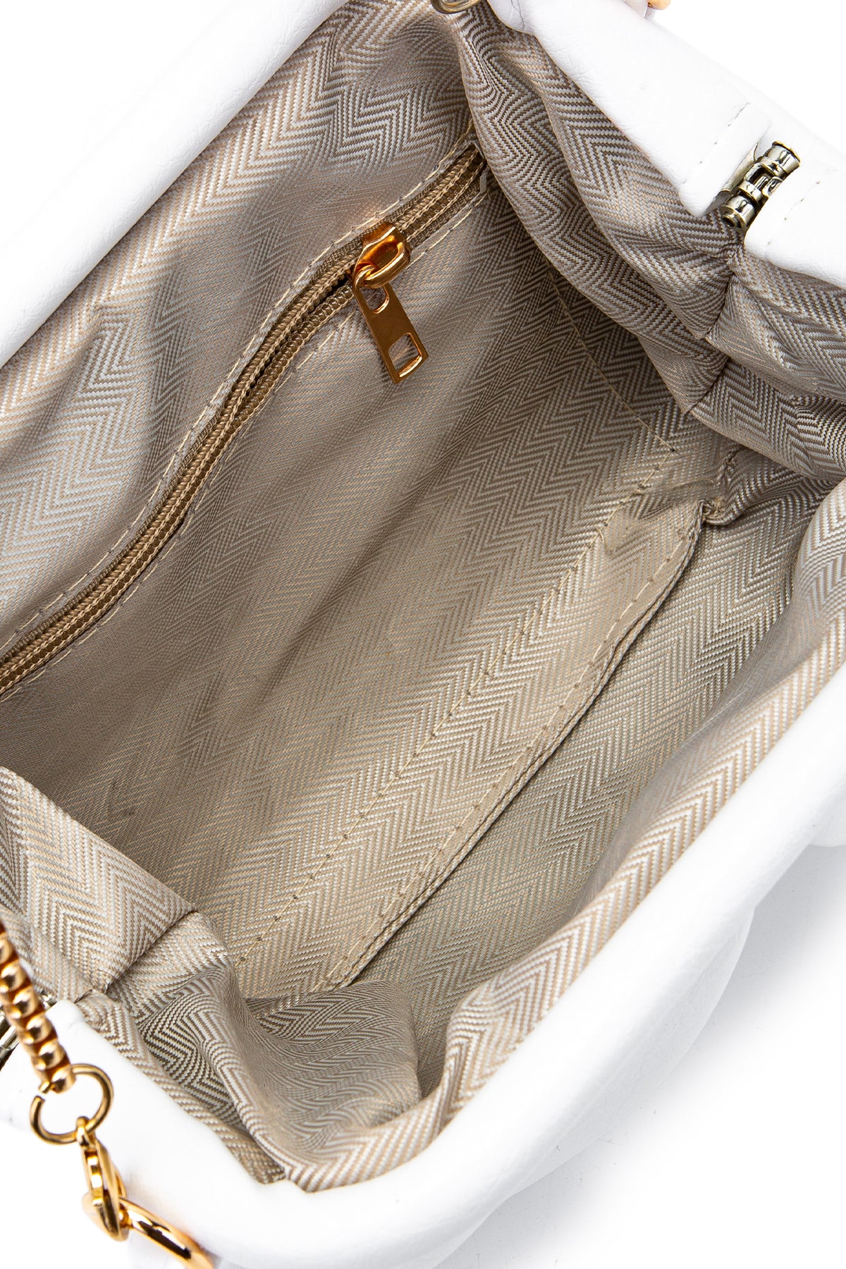 Clutch Form Uzun Askılı Degas Kadın Çapraz Çanta Beyaz