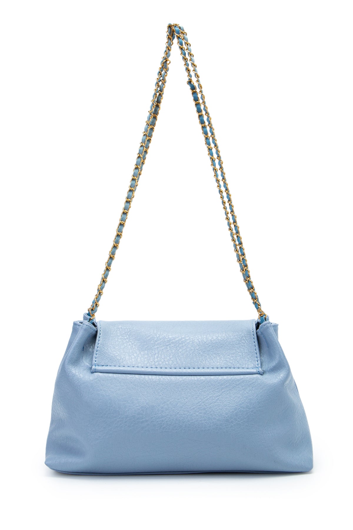 Kapaklı Zarif Tasarım Sarrah Kadın Omuz Çanta Mavi