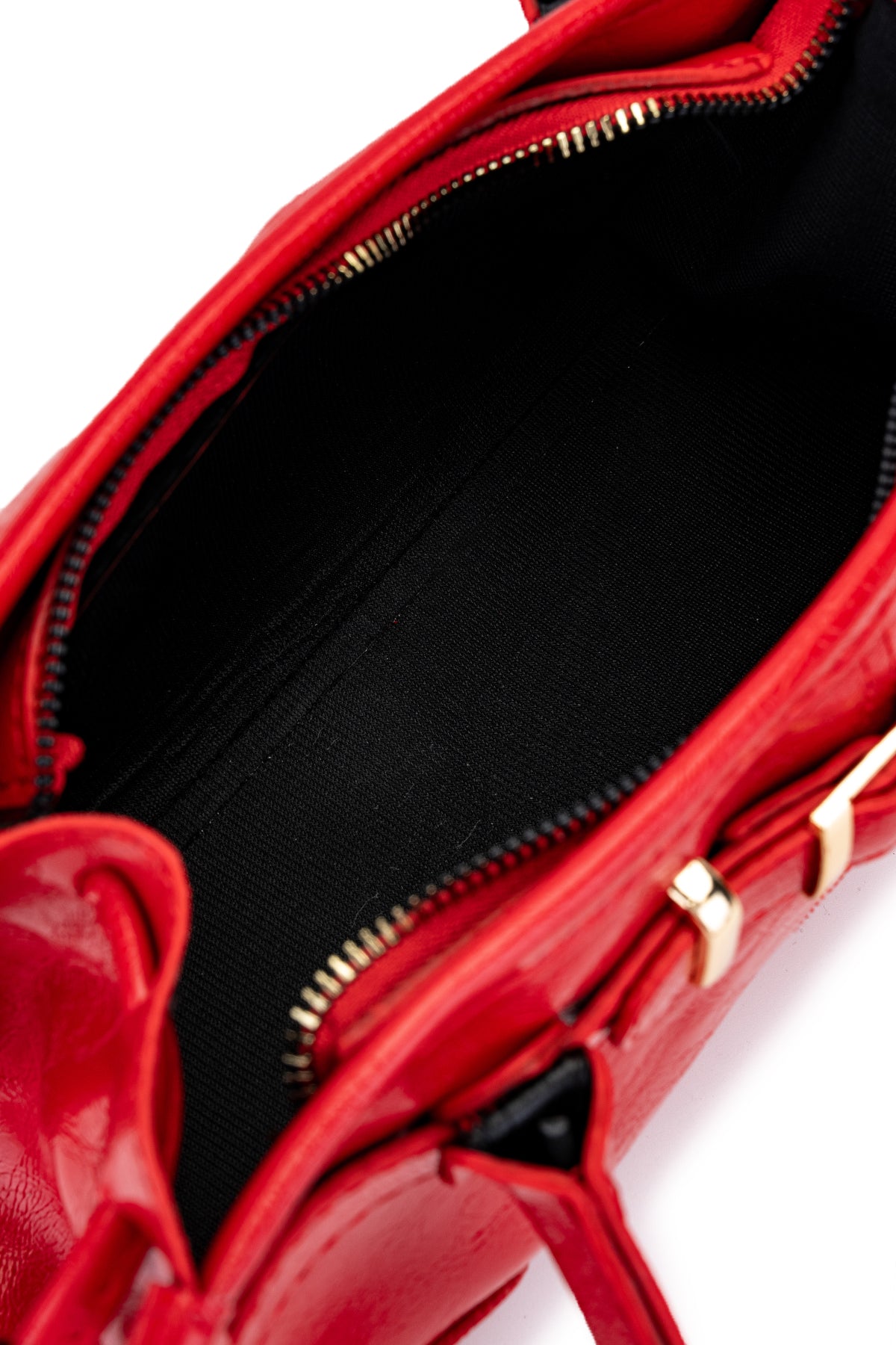 Kemer Detaylı Suni Kılçıllı Deri Kadın Kol Çanta Girls Kırmızı