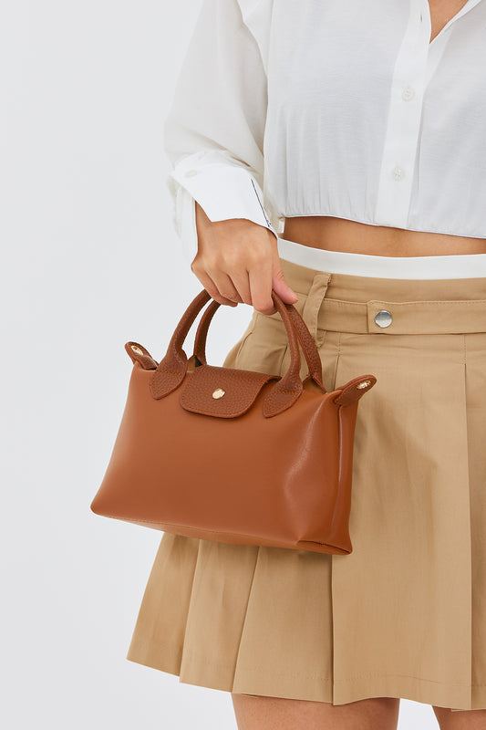 Uzun Askılı Sahra Kadın Çapraz Çanta Taba