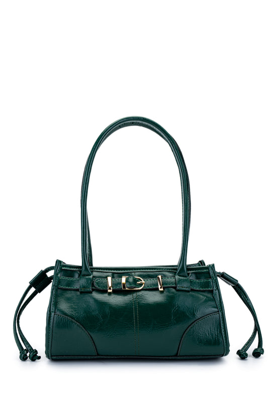 Kemer Detaylı Suni Kılçıllı Deri Kadın Kol Çanta Girls Yeşil
